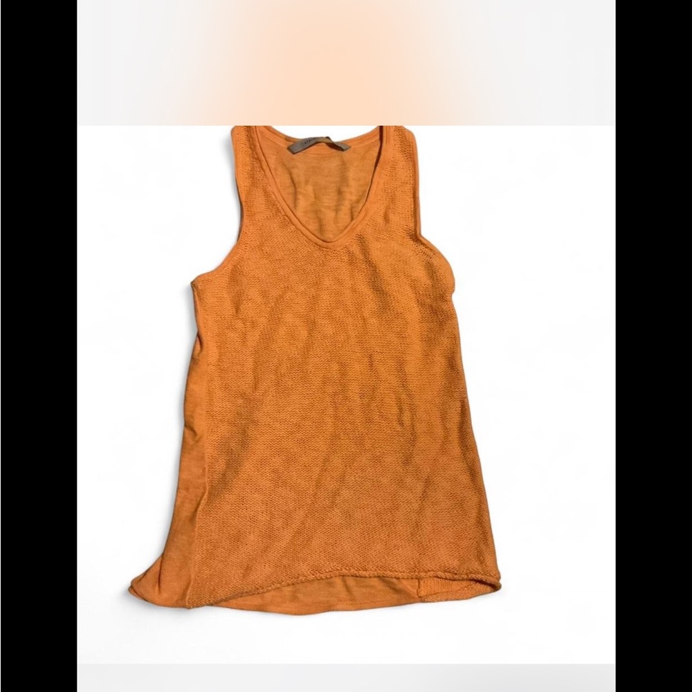 Athleta crochet Orange‎ Sleeveless Women's Top